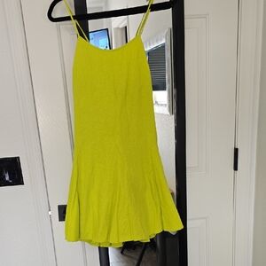 Vibrant Yellow Sleeveless Dress Sz Med